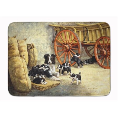 Carolines Treasures Carolines Treasures BDBA0118RUG Border Collie Dog Litter Machine Washable Memory Foam Mat BDBA0118RUG